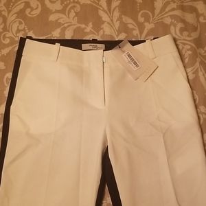 Black and White two-tone Skinny Pants